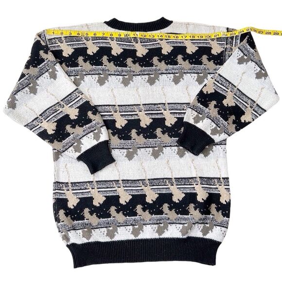 GENERRA Vintage 80’s Men’s Rami and Cotton Patterned Crewneck Sweater Size S - Picture 4 of 9